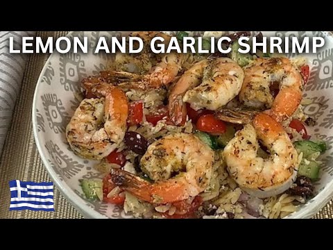Lemon Garlic Shrimp with Greek-inspired Orzo