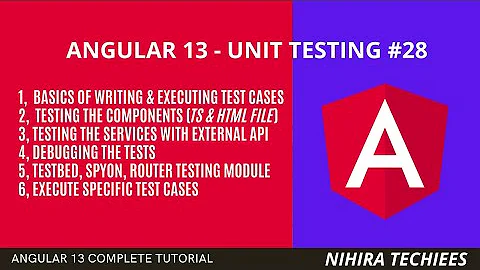 Unit Testing in angular 13  | testing service external AP | test debugging | angular 13 tutorial #33