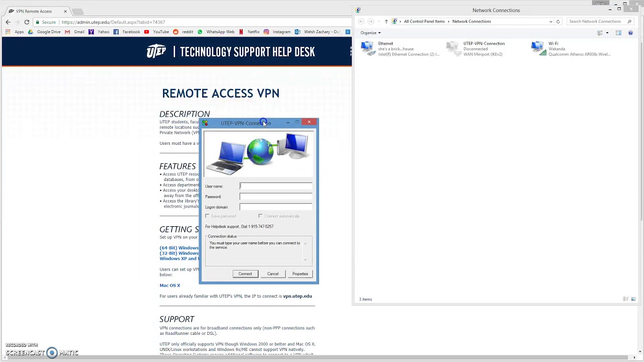 Installing Utep Vpn Youtube