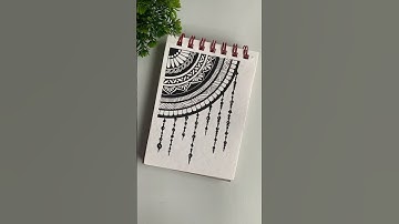 How to draw half mandala ˚˖𓍢ִ໋🌷͙֒✧˚⋆.🦋༘⋆  #mandalaforbegginers #trending #shorts #drawing #artist