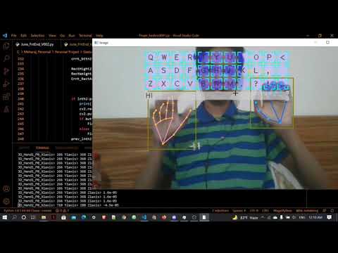 3D Hand Gesture Virtual Keyboard Version 2.2