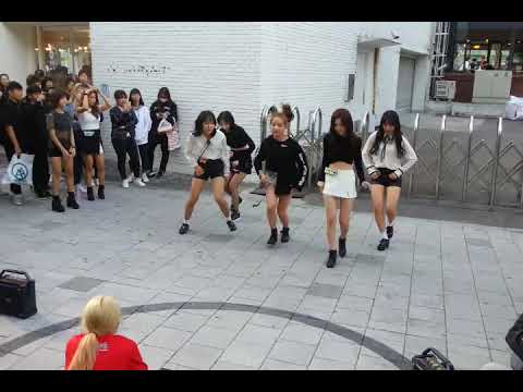 20181007 홍대 걷고싶은거리 버스킹존(1번) 신인걸그룹 핑크판타지 공연 (레드벨벳 - 피카부)