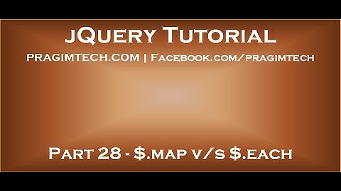 Difference between each and map in jquery