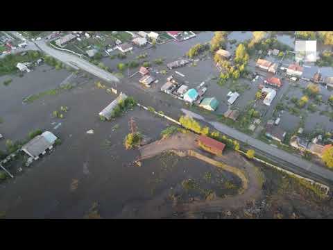 Потоп в Верхней Салде с квадрокоптера | E1.RU
