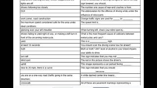 Oregon DMV Drivers Permit Test Flashcards