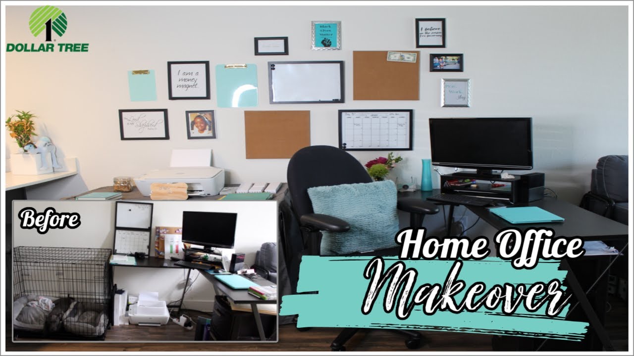 Home Office Makeover Dollar Tree & Walmart YouTube