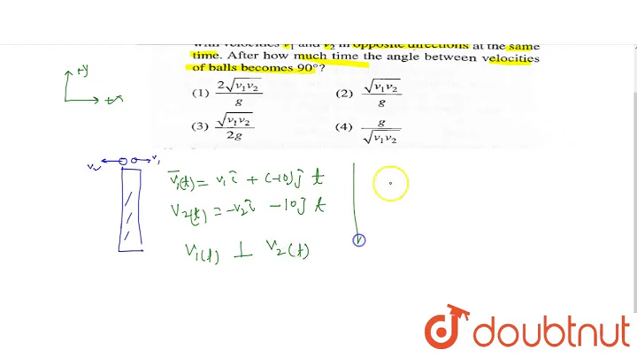 Two balls are thrown horizontally from the top of a tower with velocities `v_(1)` and `v_(2)`