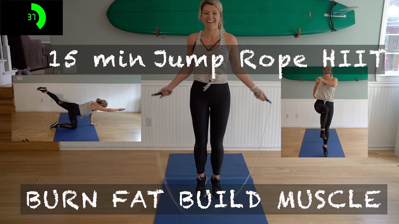 15 minute Jump Rope HIIT Fullbody Workout Calorie Burn YouTube