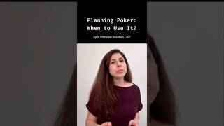 Agile Interview Question 007 - When should you use Planning Poker in Agile? #agile #scrum