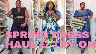 Standard and Plus Size Spring Dress Haul (Farm Rio, NY&CO, WHBM) | GLAMAZON DIARIES