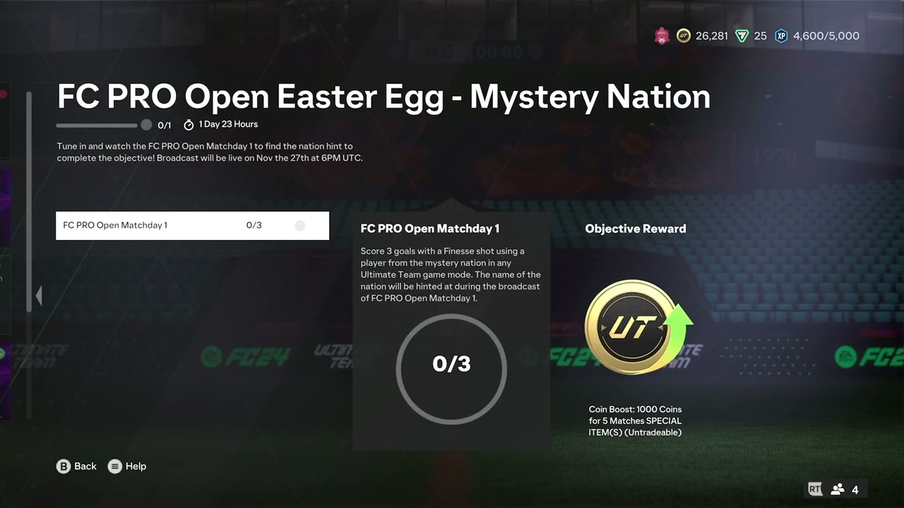 FC Pro Open Easter Egg - Mystery Nation Objectives FC24