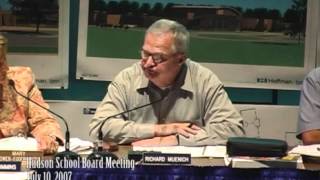 Hudson School Board Meeting July 10, 2007