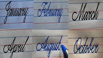 How To Write Months Of The Year In Cursive || Full Video Tutorial