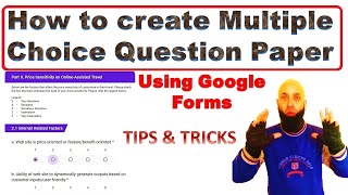 How to Create Quiz || MCQ test using google forms || online assessment || Question and Answers screenshot 5