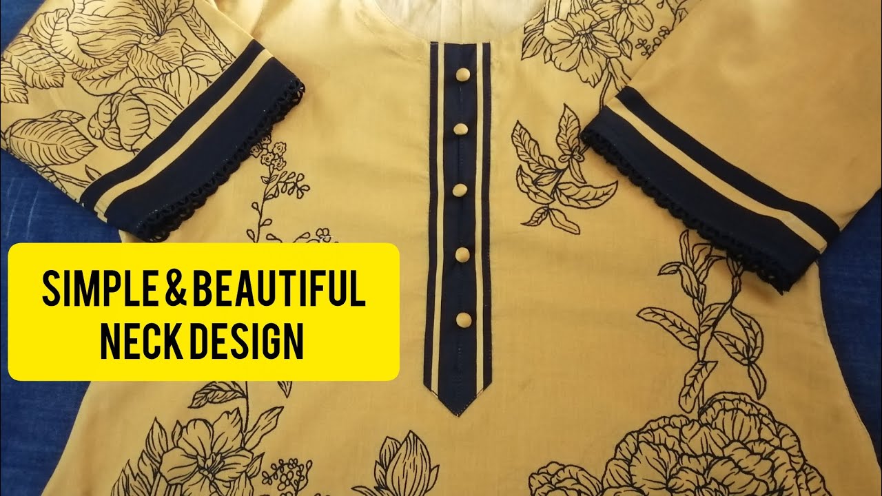 SIMPLE AND BEAUTIFUL NECK DESIGN #fashion #tailor #sewingtips - YouTube