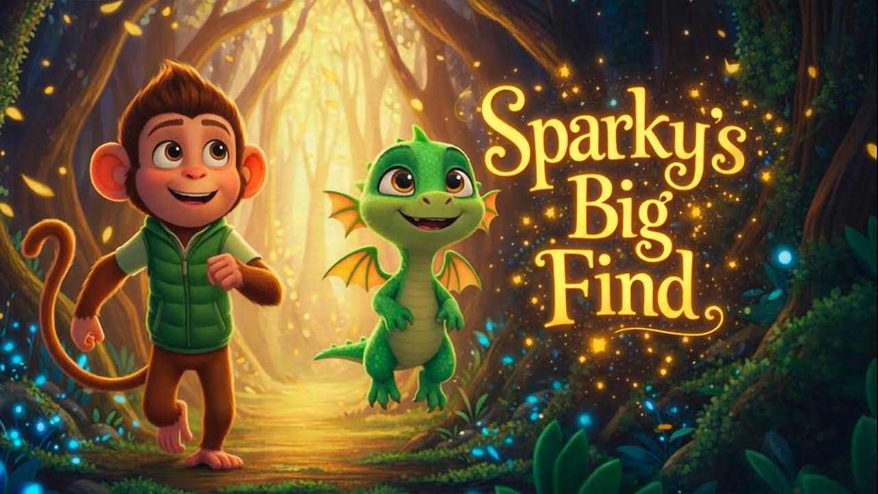 Sparky’s Big Find | A Baby Dragon’s Heartwarming Adventure | 3D Animated Kids Tale