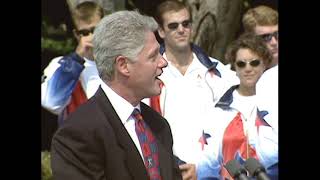 The Clinton Family with the 1996 US Olympic Team (1996)