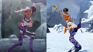 Anime VS Game | Tekken Animated Moves Comparison