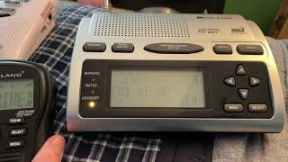 NOAA Weather Radio: Required Weekly Test on WWG21 (EAS #33) (First Activation of Midland WR300)