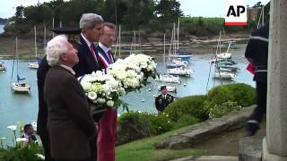 U.S. Secretary of State John Kerry paid tribute to the US servicemen who died in World War II in Sai