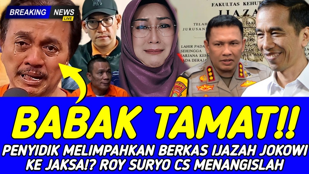 BREAKING NEWS‼️ PENYIDIK MELIMPAHKAN KEMBALI BERKAS IJAZAH JOKOWI KE KEJAKSAAN⁉️ ROY SURYO CS TAMAT