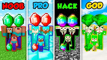 Minecraft NOOB vs. PRO. vs. HACKER vs. GOD: FAMILY EMERALD CHALLENGE in Minecraft! (Animation)