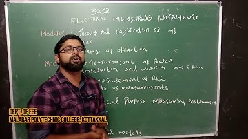 ELECTRICAL MEASURING INSTRUMENTS|DIPLOMA IN ELECTRICAL ENGINEERING