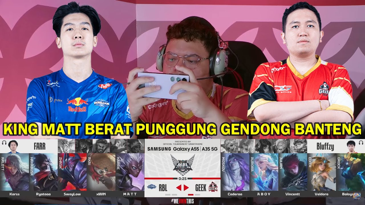 MATT MENGGILA !! MOSKOV CADERA ACAK2 BANTENG !! GEEK FAM VS REBELLION ...