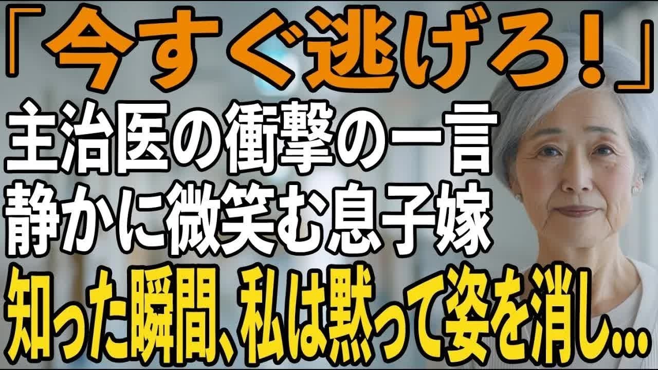 半年に1回の私の健康診断で息子嫁と一緒に行くと、私だけが別室に案内され医師「ここにいては危険だ」→その理由を耳にした瞬間、恐怖で震え立ち尽くし【シニアライフ】【60代以上の方へ】
