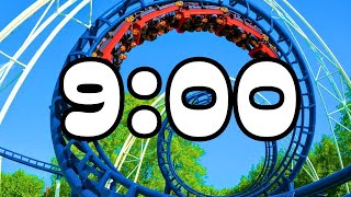 9 Minute Rollercoaster Countdown Timer with Happy Pop Music | Cute Timers Planet