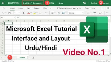 Microsoft Excel Tutorial || Interface and Layout of MS Excel 2016 in Urdu/Hindi