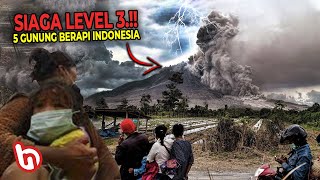 MENCEKAM! Detik2 5 Gunung Berapi Indonesia Alami Status Siaga Lev.3 Setelah Erupsi Semeru