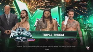 WWE Wrestlemania 41 Roman Reigns vs Seth Rollins vs CM Punk 2K25 Game screenshot 5