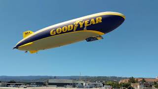 Goodyear Blimp - Low Pass at San Carlos Airport (KSQL)