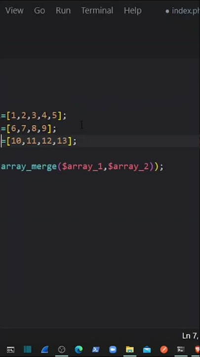 array_merge #9 👌 // Top 100 php function used in 2022  #shorts