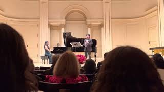 Moment of performing Widor: Introduction and Rondo in Weill Recital Hall at Carnegie Hall