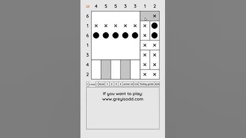 Grey is Odd - Today grids. Solution level 2 7X7 dated 03-28-2024