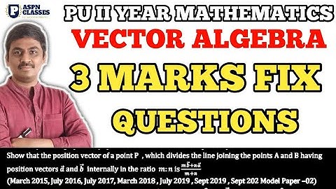 Vector Algebra 3Marks Fix Question 2022