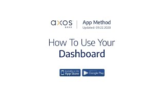 Axos Bank - How To Use Your App Dashboard