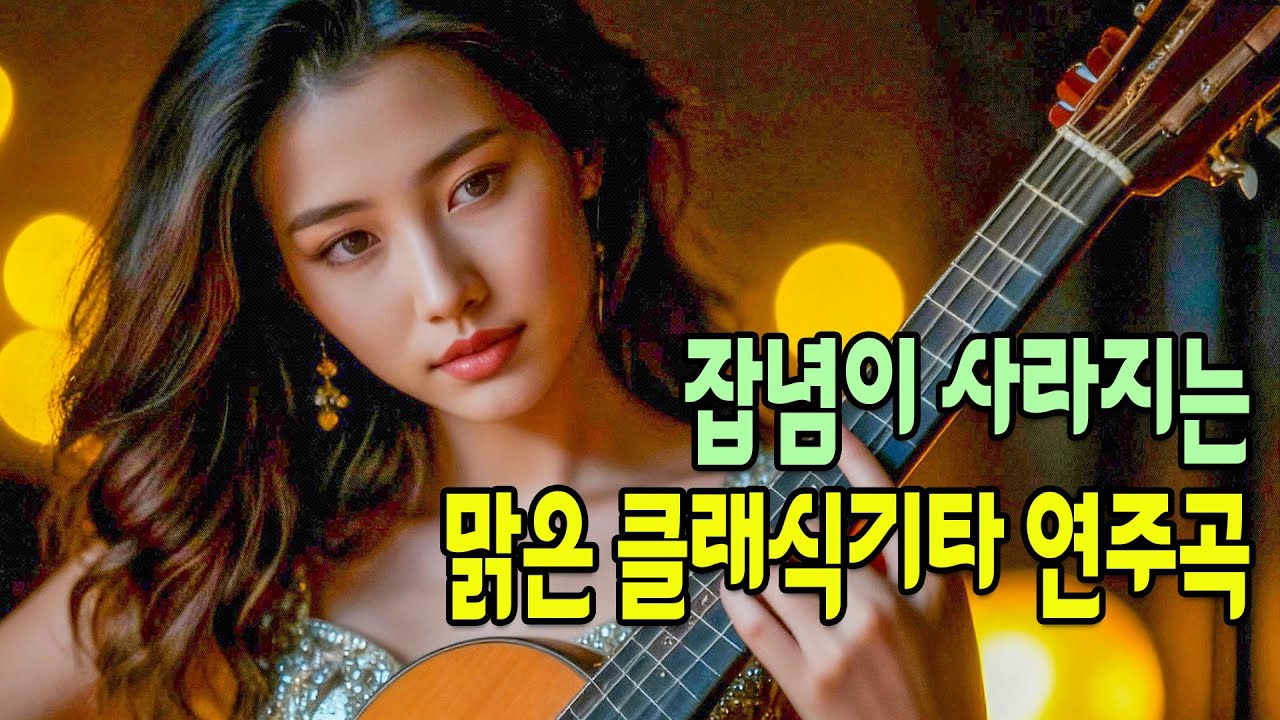 Playlist 🎵 잡념이 사라지는 맑은 클래식기타 연주곡, 업무와 공부 효율을 높여주는 차분한 힐링 음악 (3시간 연속) 🎸 공부·업무 집중 음악