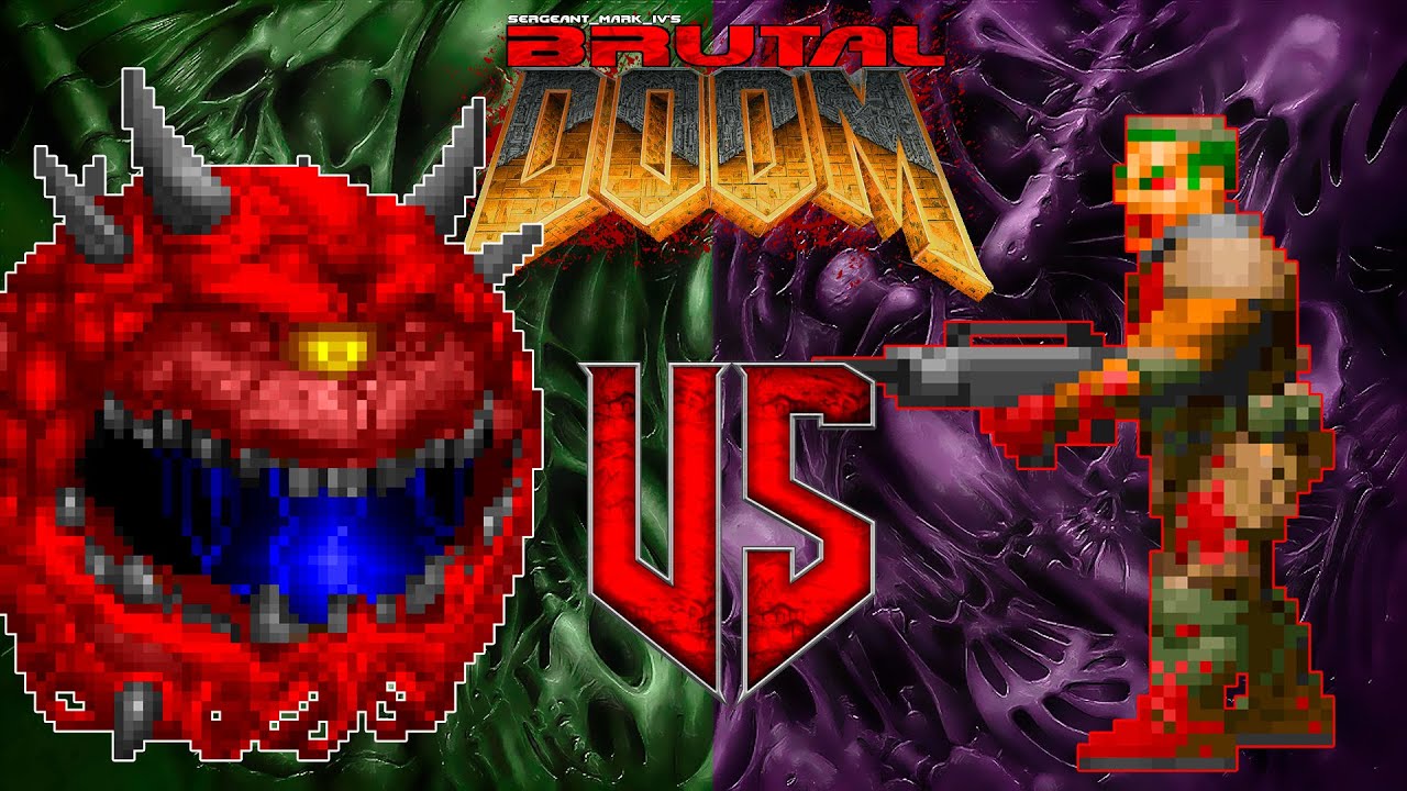 NPC WAR | Cacodemon vs Zombieman | Brutal Doom II | Monster Infighting