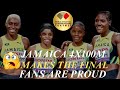 OMG! JAMAICA 4x100m WOMEN MAKE THE FINALS! FANS ARE PROUD