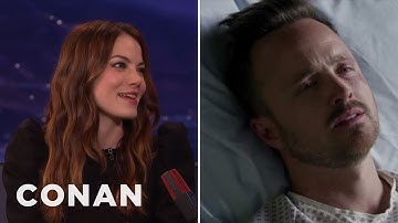 Michelle Monaghan: Aaron Paul And I Are Very Unprofessional | CONAN on TBS