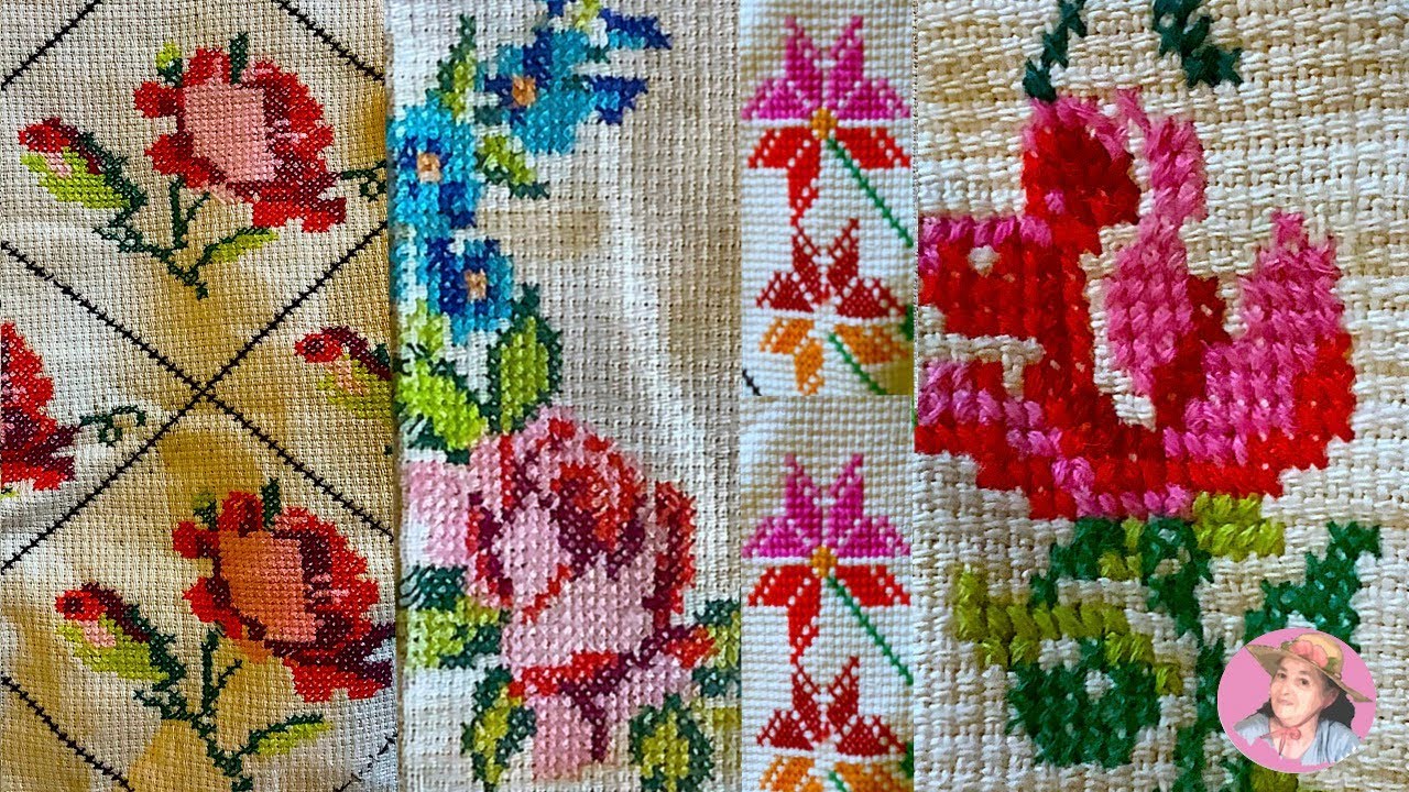 Muestras para almohadones en punto de cruz #558 - YouTube