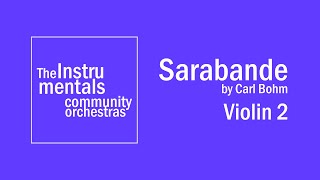 Sarabande by Carl Bohm - Violin 2 Part