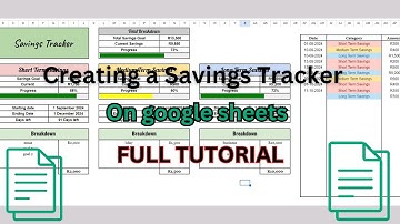 How to Create a Savings Tracker on Google Sheets Full Tutorial