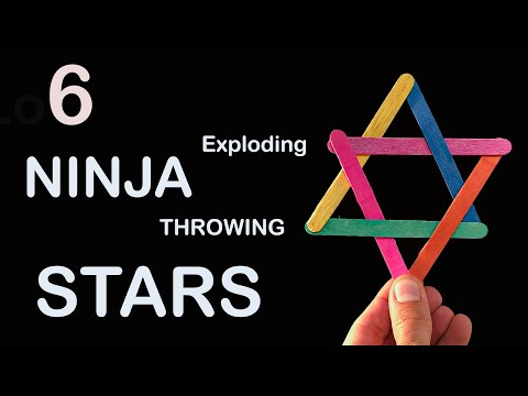 6 Ways To Make Exploding Ninja Stars with popsicle sticks