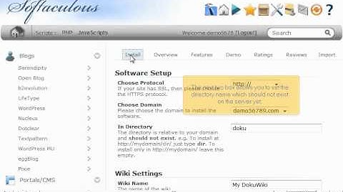 How to install DokuWiki from Softaculous - Softaculous  Tutorials