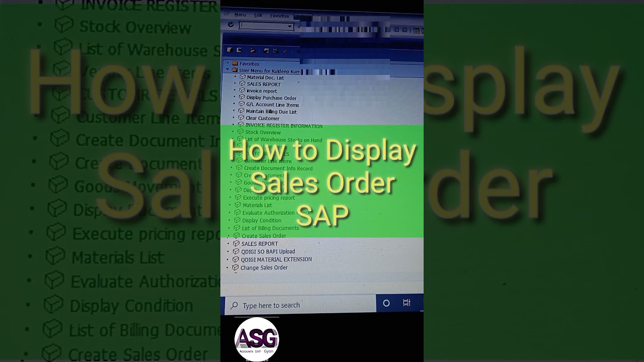 Display Sales Order sap sap sap course VA03 Accounting sales order display sales