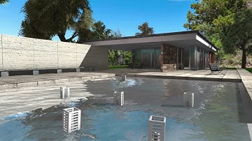 Blender experiments with ArtisGL (Pavilion Barcelona)